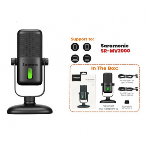 Saramonic SR-MV2000 Cardioid Condenser Microphone USB - SRMV2000